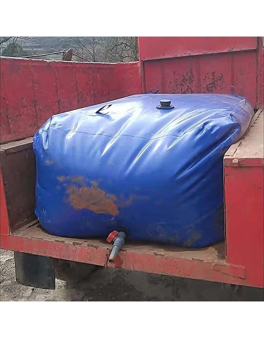 1,2 mm PVC-Weitwasserbeutel mit großem Fassungsvermögen zusammenklappbare Wasserblasentanks mit Wasserhahn Flexibler Regenwasser-Wassersammler für den Außenbereich für Trockenheitsbeständigkeit, - BJQIZNW2