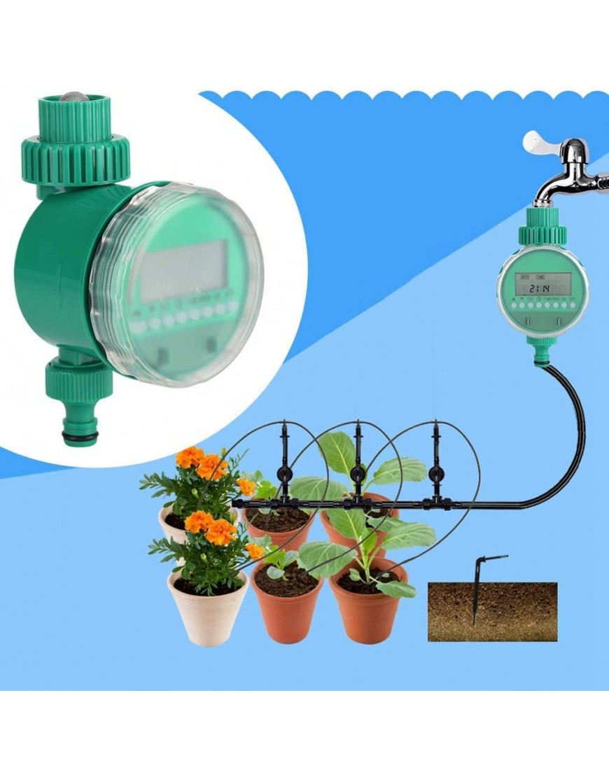 Cocoarm Bewässerungstimer Intelligent Automatisch Bewässerungscomputer mit LCD Bildschirm Bewässerungsuhr für Garten Balkon Pflanz Automatische Bewässerungssteuerung - BXZENA7B