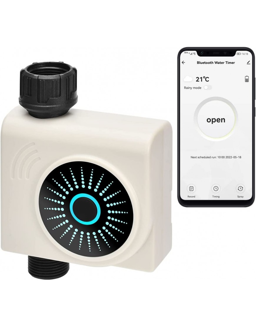 Johgee Garten Bewässerungscomputer Bluetooth Smart Bewässerungscomputer mit App Steuerung Automatische Manuell Wasser Zeitschaltuhr für Garten Rasen - BXDCB953