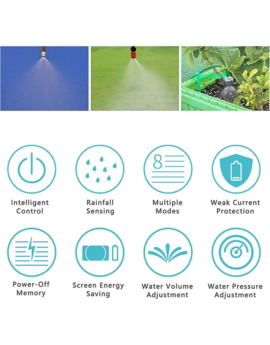 Nunafey Wasserregler Regensensor Automatischer regelmäßiger Bewässerungstimer für die Landwirtschaft für den Garten für das Gewächshaus für den Rasen - BSZVH5EN