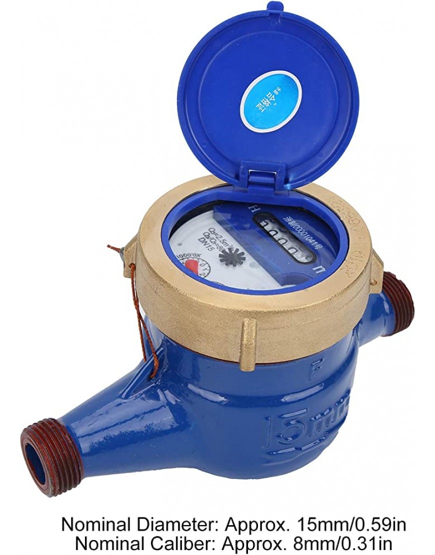 Gartenschlauch-Wasserzähler Wasserzähler ABS + Messing + Stahl-Durchflussmesser zum Messen des Wasserverbrauchs für Zuhause für den Garten - BEMUJJKK