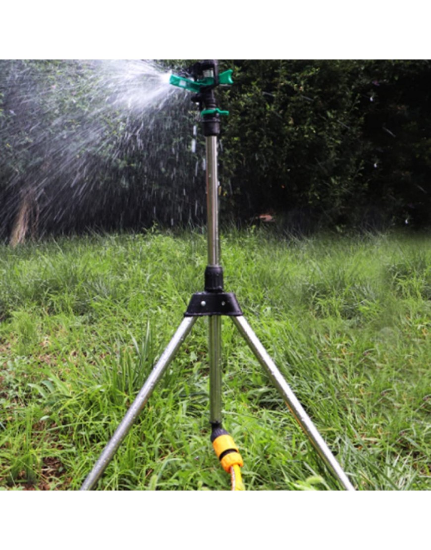DierCosy Sprinkler Dreibeinige Halterung Stativsprinkler-Schlaganlagen Bewässerung Bewässerungssystem Edelstahl 360-Grad für Garten-Felder Rasenblume Silber - BWAXE5K1