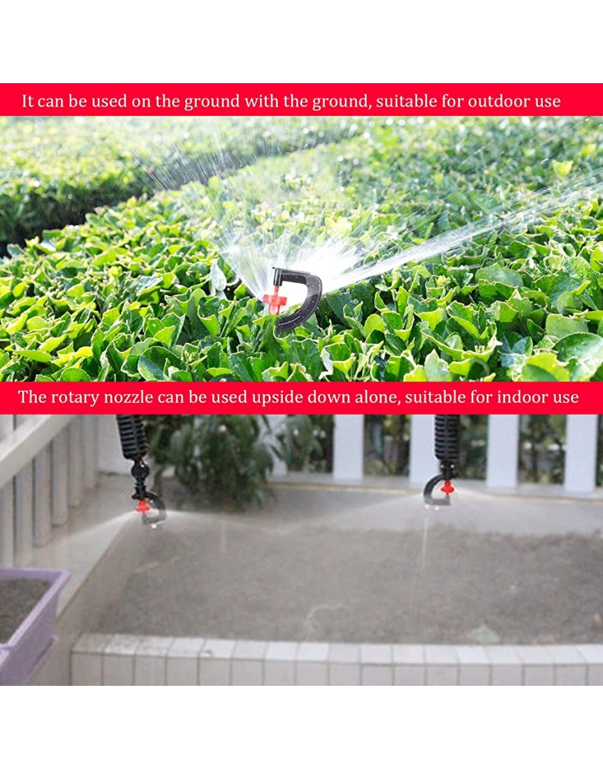 OUKENS Bewässerungssprüher G-Typ 360 Grad drehbar Sprinkler Bewässerungsdüse für Garten Rasen Mikrosprühsystem - BWESX29J