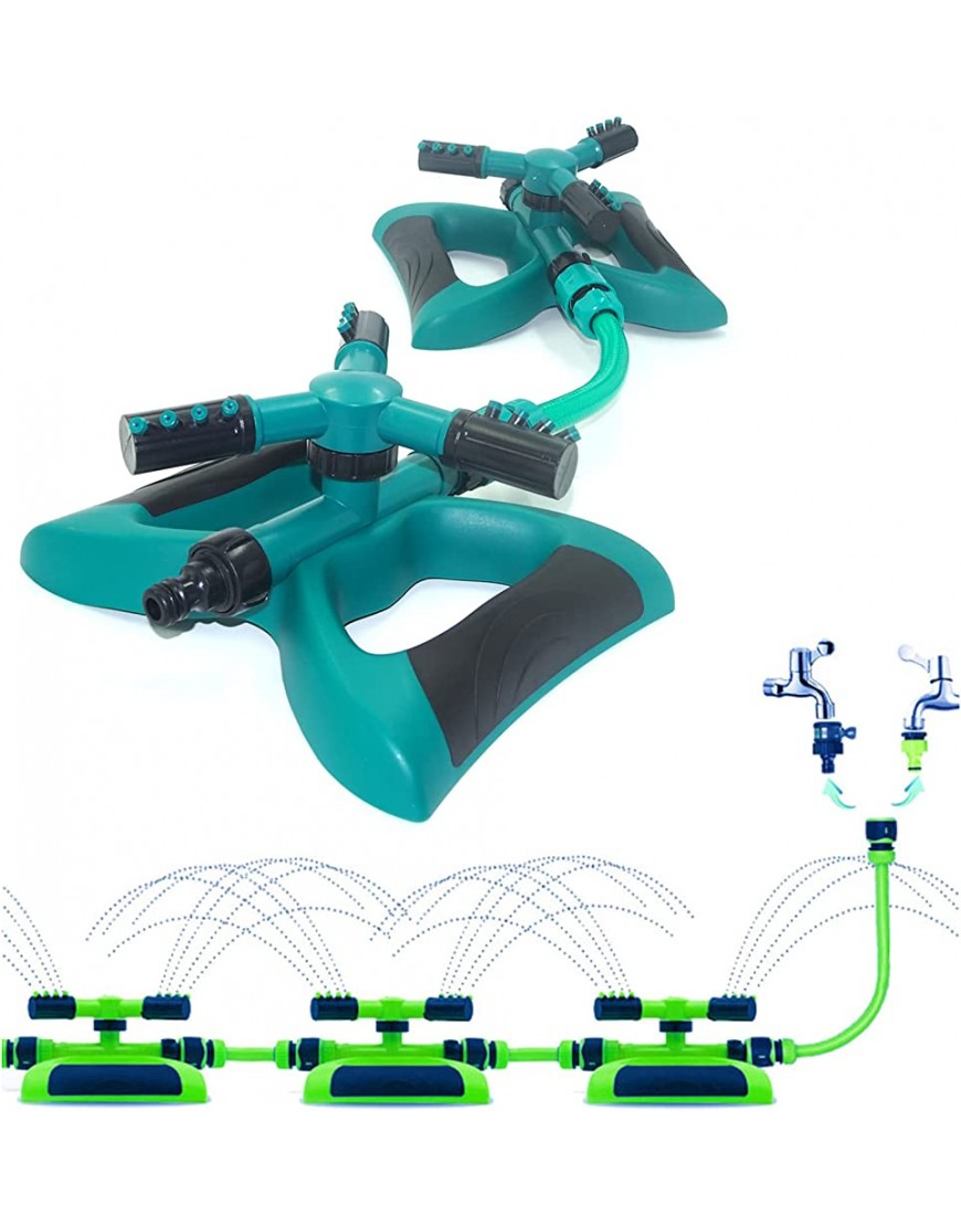 WZCXYX DREI Arm Automatik 360 Grad Rotary Spray Head Garten Rasen Bewässerung Zwei Stecker Sprinkler - BSNHFE46