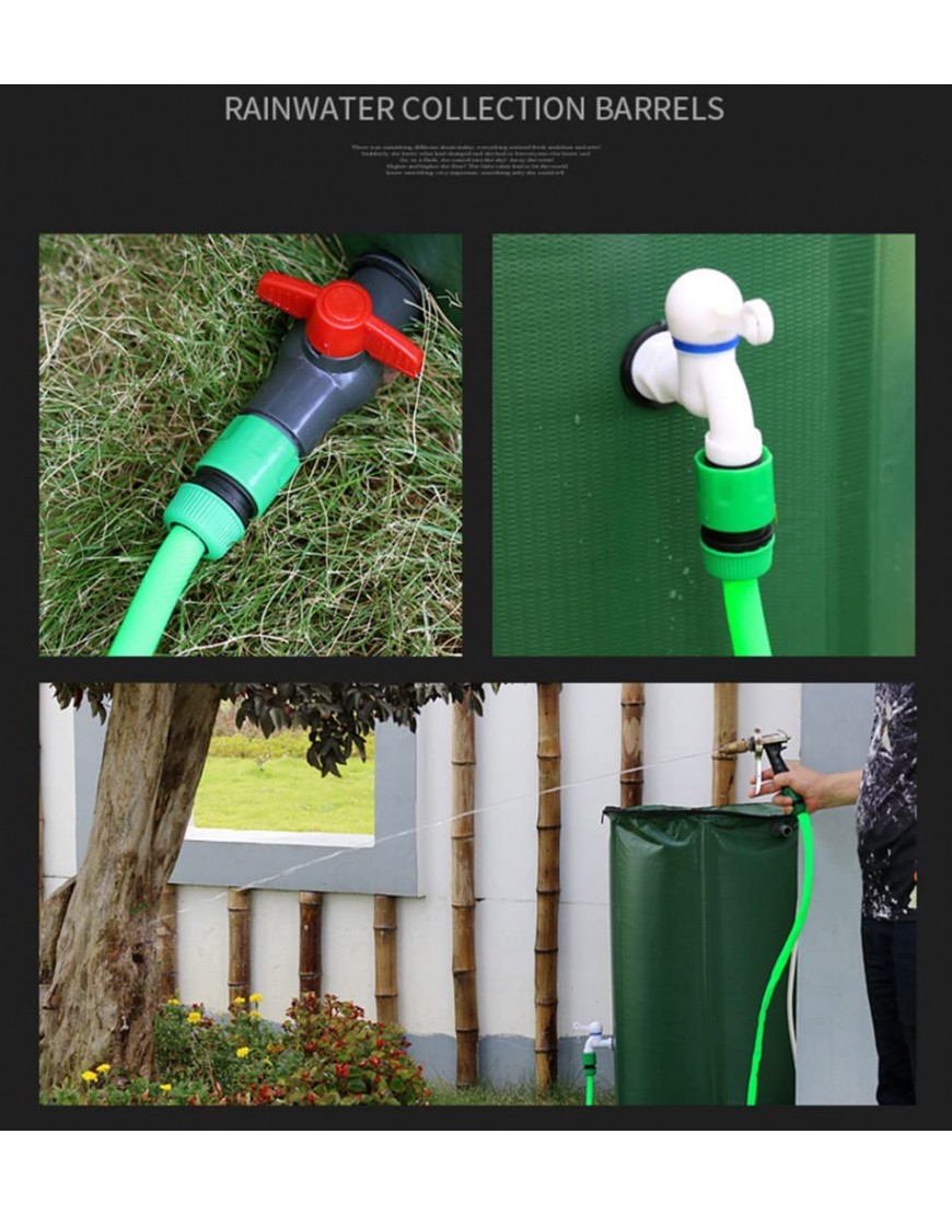 Großer zusammenklappbarer Wasserspeicher tragbarer Wasserfassbehälter für den Garten für dürrebeständige und landwirtschaftliche Nutzung im Garten,Grün,1000L 120 * 88CM - BEEVX439