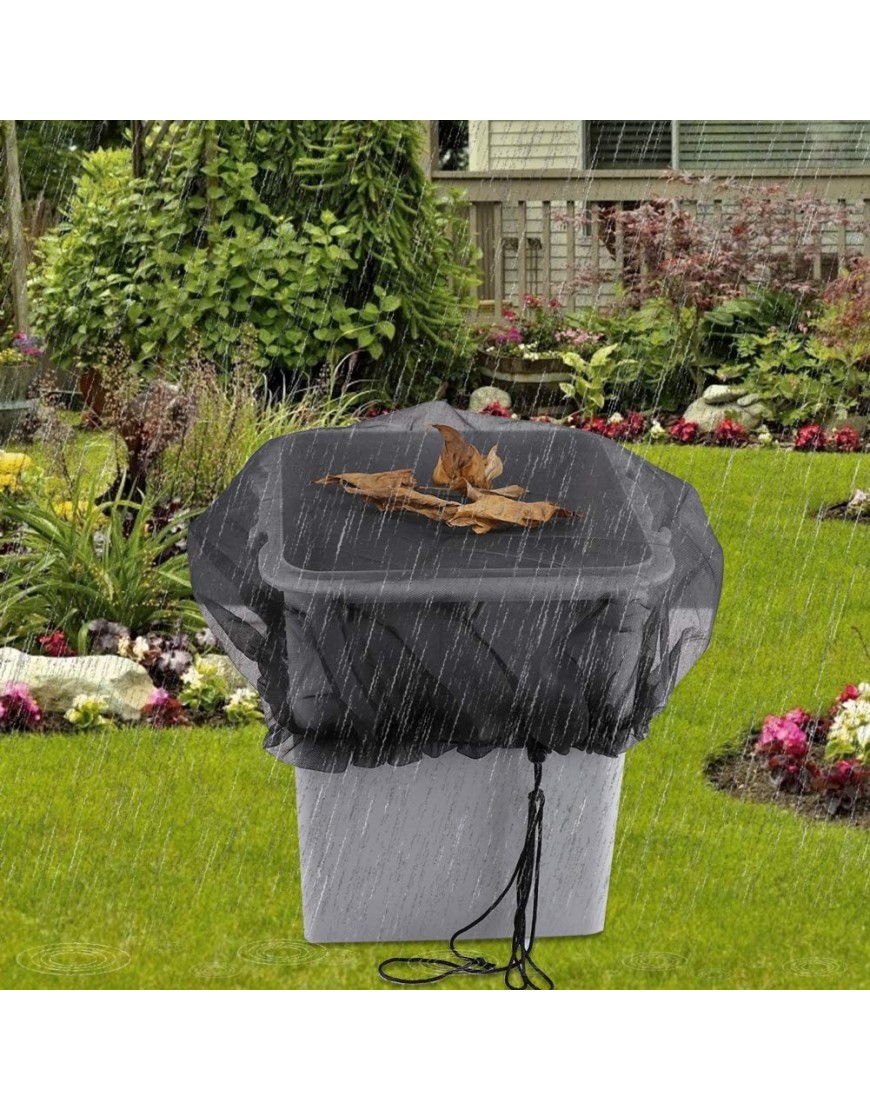 VSTAR66 Wassersammelbehälter Regensammelwerkzeug Schutzabdeckung für Regenfass mit Kordelzug für Garten - BEJIANMJ
