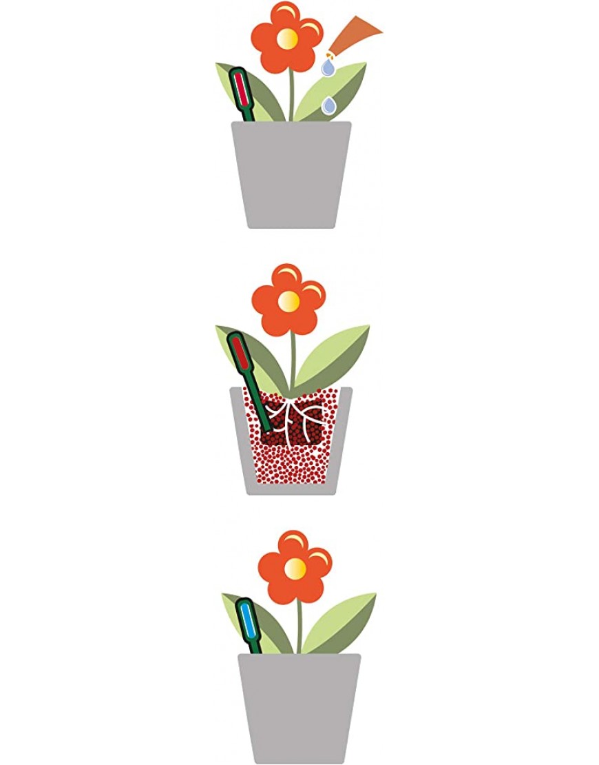 Seramis Gießanzeiger klein 16 cm – 2er Set Pflanzen Gießmelder Wasserbedarf-Anzeige für Pflanzen in Tongranulat und Erde in Grün - BXBHTV35