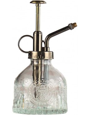 Sprühflasche für Glasbewässerung Spritzer Vintage-Stil Höhe 6,4 cm mit Kunststoff-Pumpe Farbe Bronze Gießkanne aus Glas für Garten - BNZFMJBB
