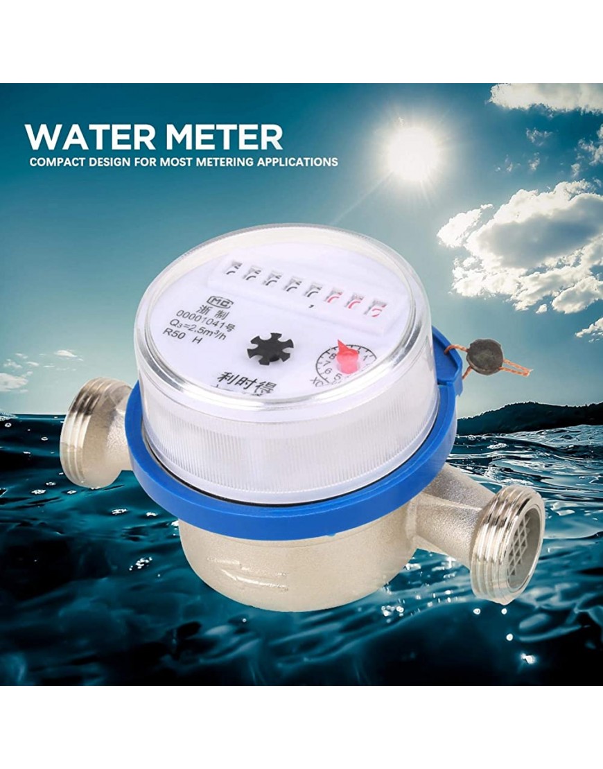 15mm 1 2 Kaltwasserzähler Wasserdurchflussmesser Wasserdurchflussmesser Trockentisch Messwerkzeuge für Garten & Heimgebrauch - BMQEG887