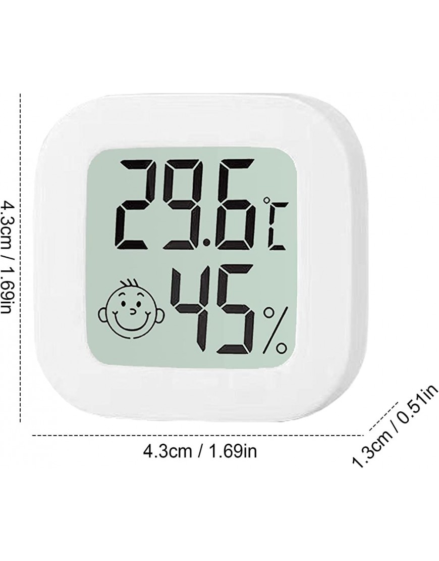 Feuchtigkeitsmesser 4er-Pack kleines digitales Hygrometer-Thermometer für Raum Temperatur- und Feuchtigkeitsmesser mit Temperatur-Feuchtigkeitssensor für Gläser Humidor Zuhause Reptilienbecken - BKQHN28K