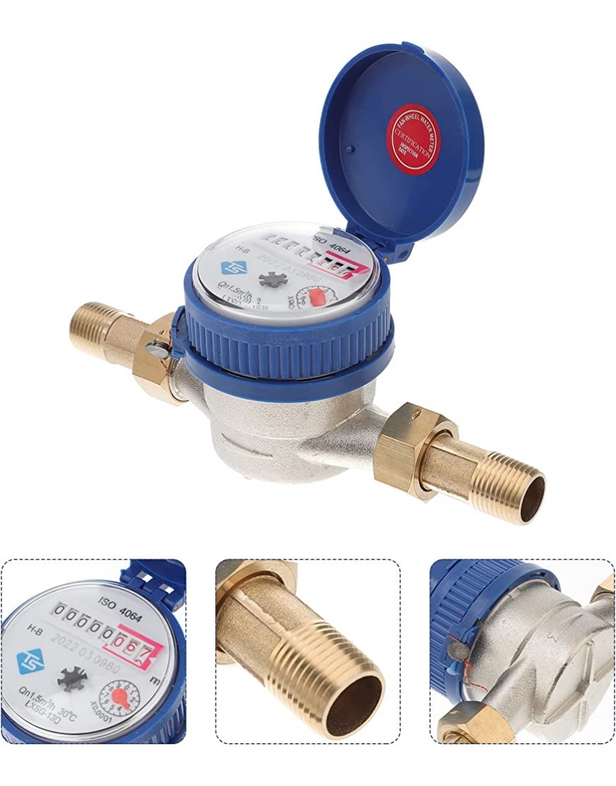 iplusmile Ts-S300e Wasserzähler Trinkwasserzähler Kaltwasserzähler Durchflussmesser für Garten Und Hausgebrauch - BFTLWVB6