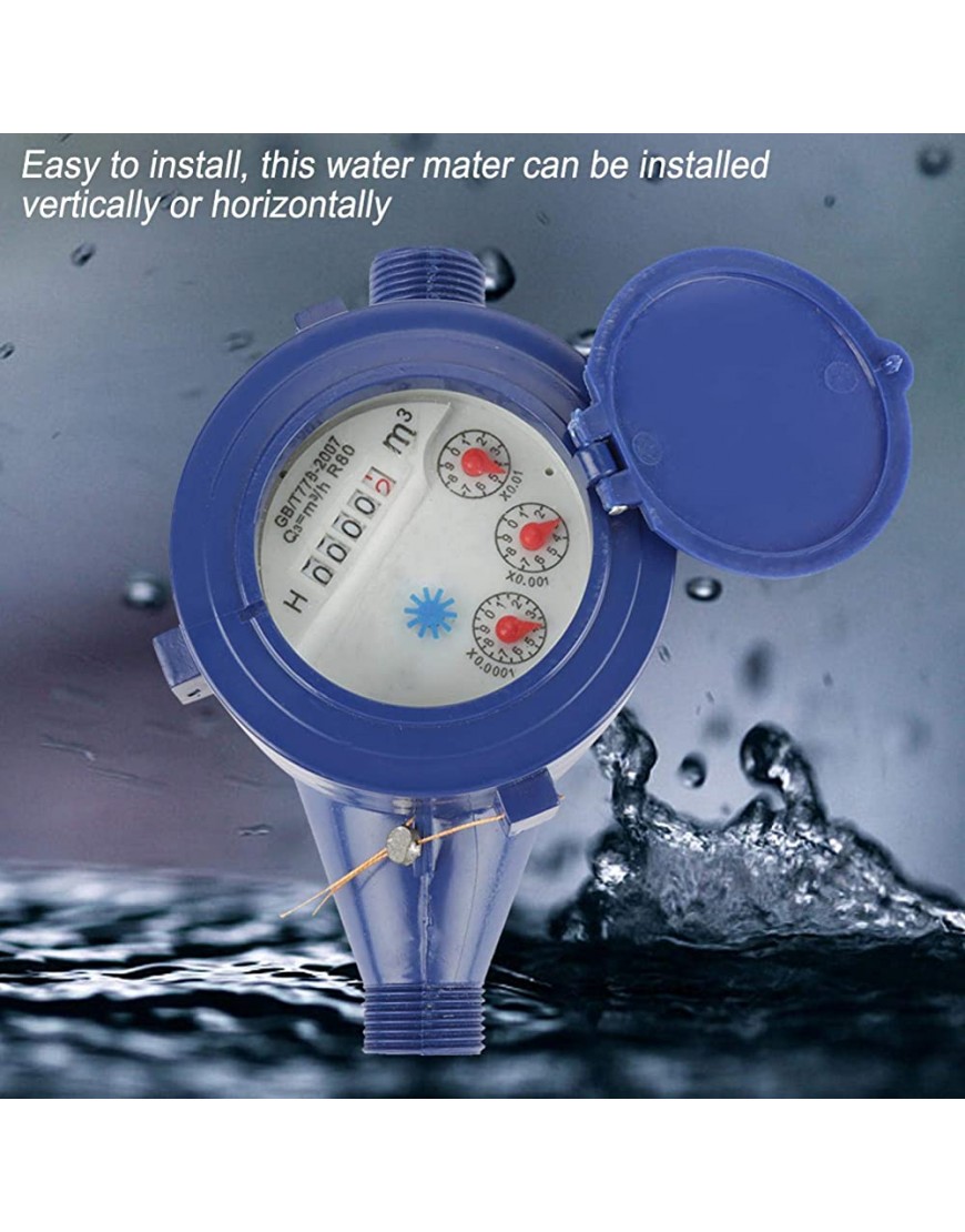 Kuuleyn DN15 Wasserzähler Wasserdurchflussmesser Kaltwasserzähler für den Garten- und Heimgebrauch - BAYJQ95M