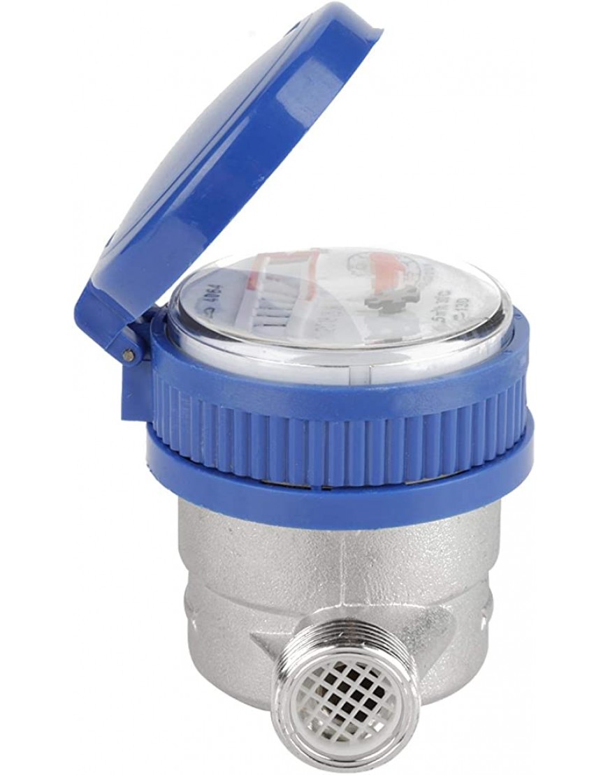 Yunseity Wasserzähler 15 mm 1 2 Zoll Ablesung des kubischen Kaltwasserzählers mit Schraube Schraubenmutter und 2 Abstandshaltern für den Garten- und Heimgebrauch - BXIOV218