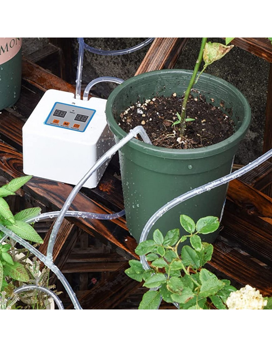 Shanrya 6,4 V Micro Automatic Tröpfchenbewässerungs-Kit Batteriebetriebenes automatisches Blumenbewässerungsgerät für den Garten - BPGUO8VJ