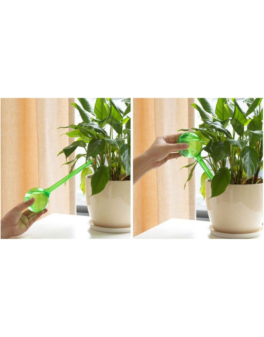 GLITZFAS Bewässerungskugeln 8er Set Dosierte Bewässerung Kunststoff Wasserspender für Topfpflanzen Grün - BHNXT2H2