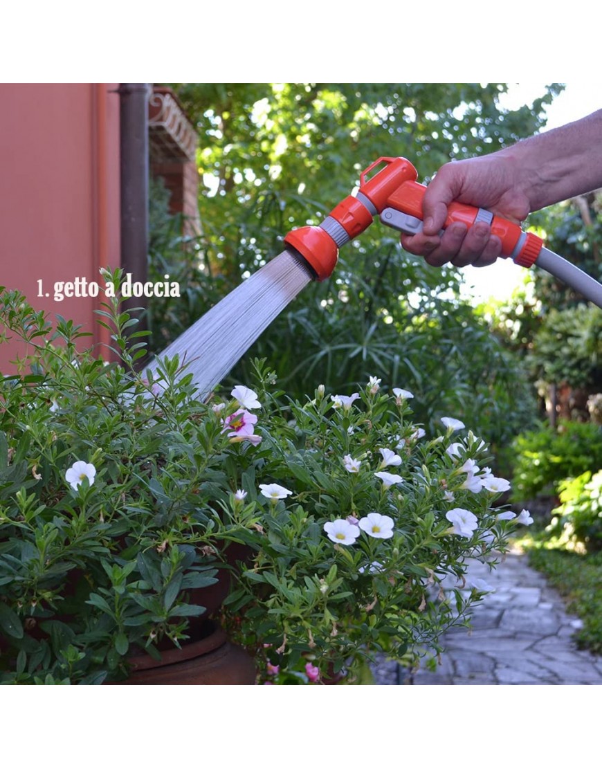 Siroflex Mehrzweck-Gartenpistole – Ref. 4615 AS | Anschlüsse für Gartenschläuche | Wasserpistole kompatibel mit allen Schnellkupplungen | Bewässerungsset für Garten - BSAKZM6E