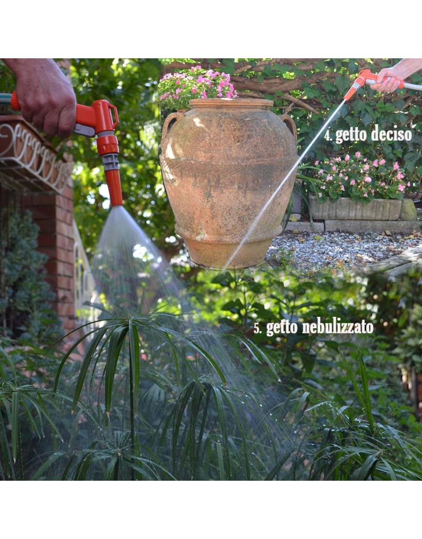 Siroflex Mehrzweck-Gartenpistole – Ref. 4615 AS | Anschlüsse für Gartenschläuche | Wasserpistole kompatibel mit allen Schnellkupplungen | Bewässerungsset für Garten - BSAKZM6E