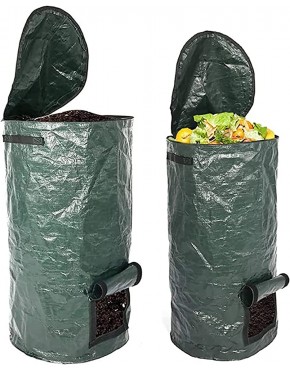 Bio-Kompostbeutel Kompostbehälter Garten 2 Stück 15 Gallonen 34 Gallonen umweltfreundlich wiederverwendbar PE-Abfallentsorgung Kompostbeutel für Küche Garten Hof - BOVTM853