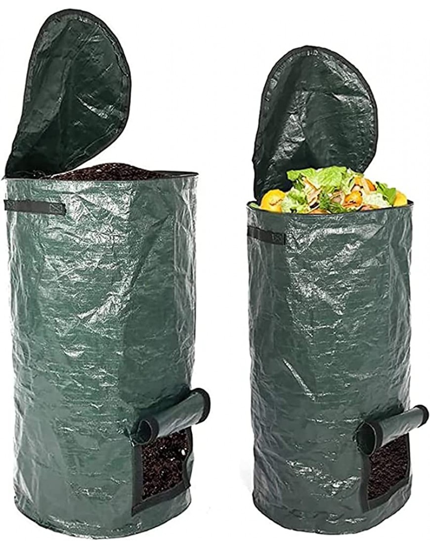 Bio-Kompostbeutel Kompostbehälter Garten 2 Stück 15 Gallonen 34 Gallonen umweltfreundlich wiederverwendbar PE-Abfallentsorgung Kompostbeutel für Küche Garten Hof - BOVTM853