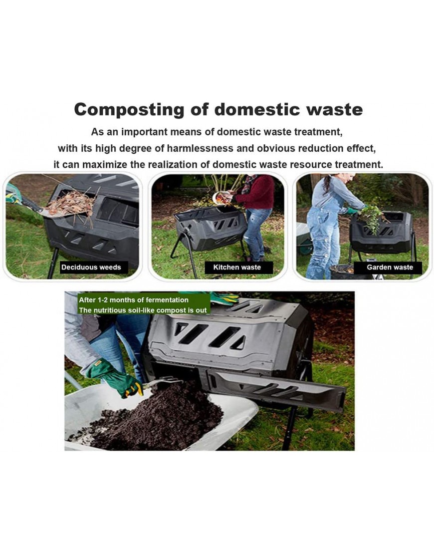 RSTJ-Sjap 160L Outdoor Compost Bin Abfallklassifizierung Marke Neue Kunststoff Kompost Bin Garten Abfall Fermentation Düngerbehälter - BFTHWBHH