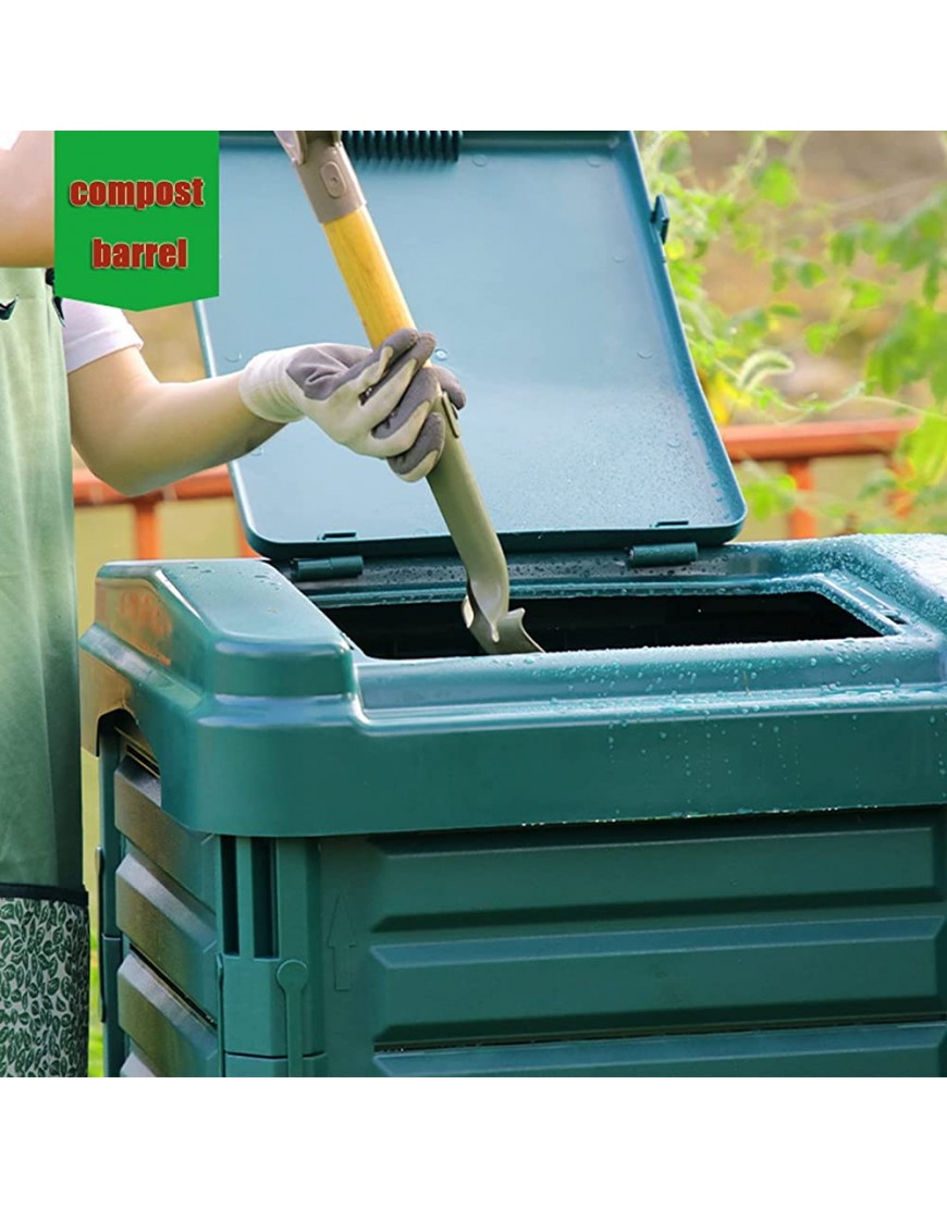 SKGFKYRM Komposttonne Komposter Für Den Garten Hohe Kapazität Skalierbar 88 Gallonen 336 Liter Grasgefütterter Müll- und Düngeeimer im Gartenhof - BLDEHVJK