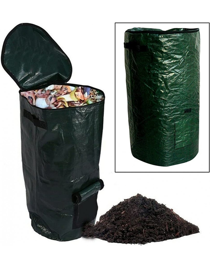 XJDZ 80L Kompostbeutel Gartenküche Bioabfallentsorgung Komposter Abfallbehälter Selbstgemachter Bio Ferment PE Kompostbeutel für den Garten - BLLMRAWD