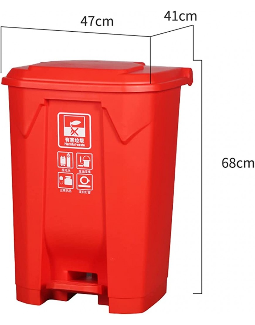 LiuzheZ Home Garten-Pedal-Fach 68 Liter Einfache Reinigung Abfallbins Müll Condon Plastikabfälle Aufbewahrungsbehälter Für Hinterhof Deck Oder TerrasseSize:68L,Color:A - BJXGJKJM