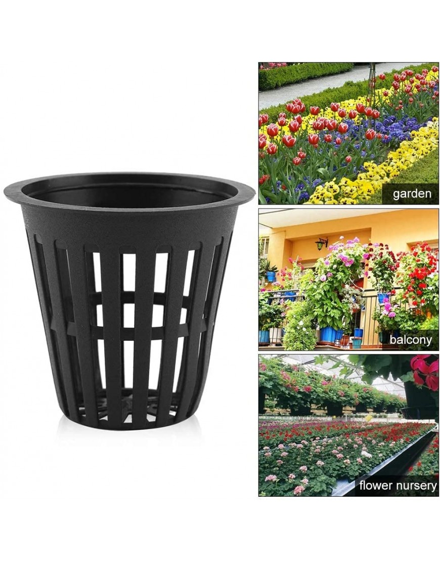 10 Teile Satz Pflanzennetz Töpfe Durable Safe Kunststoff Hydrokultur Korb Tasse für Indoor Outdoor Garten Balkon PflanzenSchwarz - BCIWIAH4