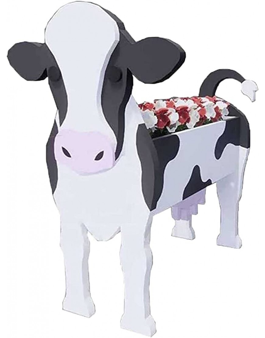 LCYZ Kühe Pflanztopf Schwarz und Weiß Kühe Form Cartoon Pflanzgefäß Einfache und ehrliche Kuh Outdoor Garten Dekor Home Kitchen Desk Garden Decor - BTAYC3Q7