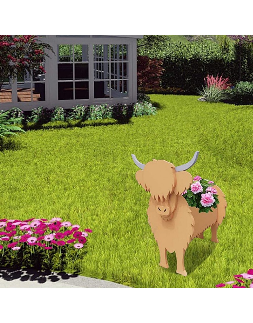 ZYUN Hundeform Garten Blumentopf Ziege,Kuh Topfpflanzen,Pflanzbehälter,Regale,Aufbewahrungstöpfe für künstliche Pflanzen für Gartendekoration im Innen und Außenbereich - BCCYDE99