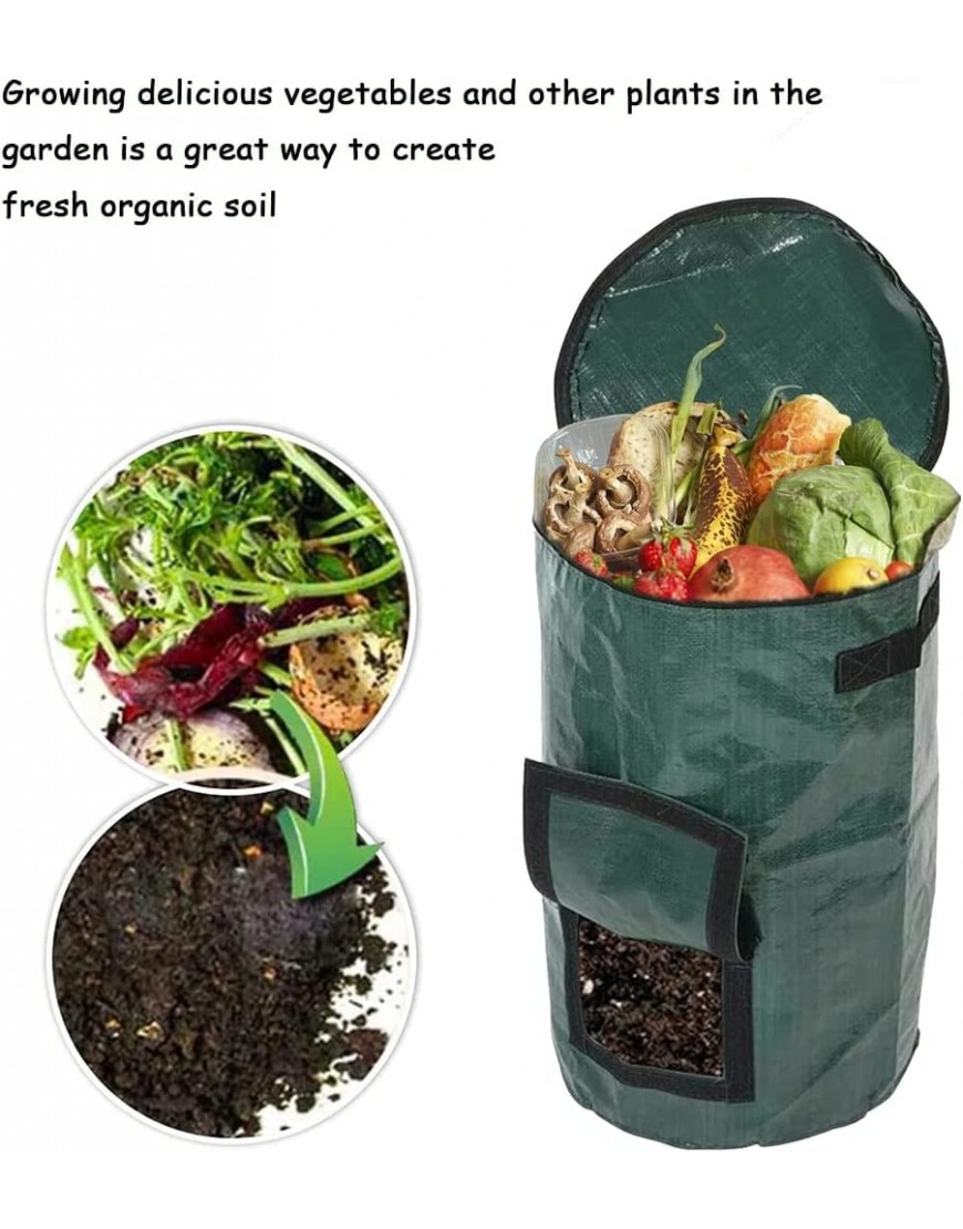Compost-Tasche Bio Miulleimer Organische Kompostbeutel Gartengeschenke Plastik Hohe Kapazität Kann Direkt im Garten Verwendet Werden Zusammenklappbar Und Wiederverwendbar 2PCS Größe : 35x60cm 2PCS - BIDIHKW1
