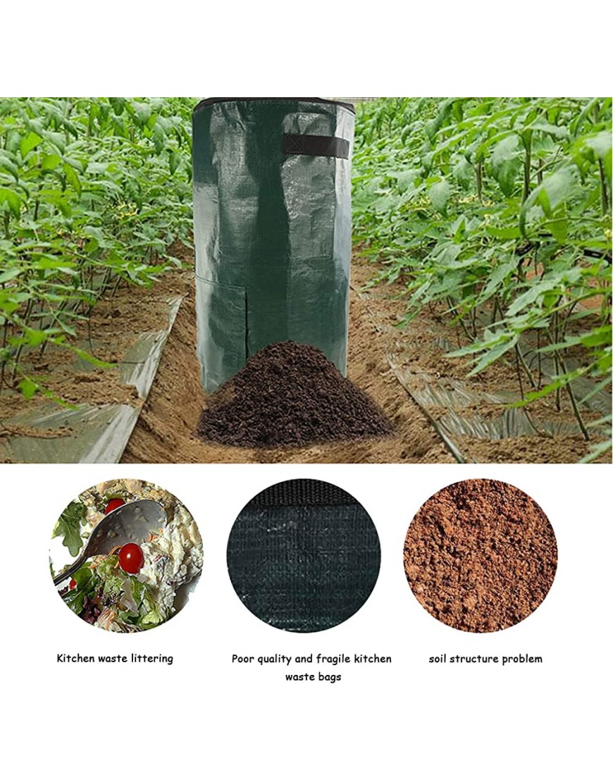 Compost-Tasche Bio Miulleimer Organische Kompostbeutel Gartengeschenke Plastik Hohe Kapazität Kann Direkt im Garten Verwendet Werden Zusammenklappbar Und Wiederverwendbar 2PCS Größe : 35x60cm 2PCS - BIDIHKW1