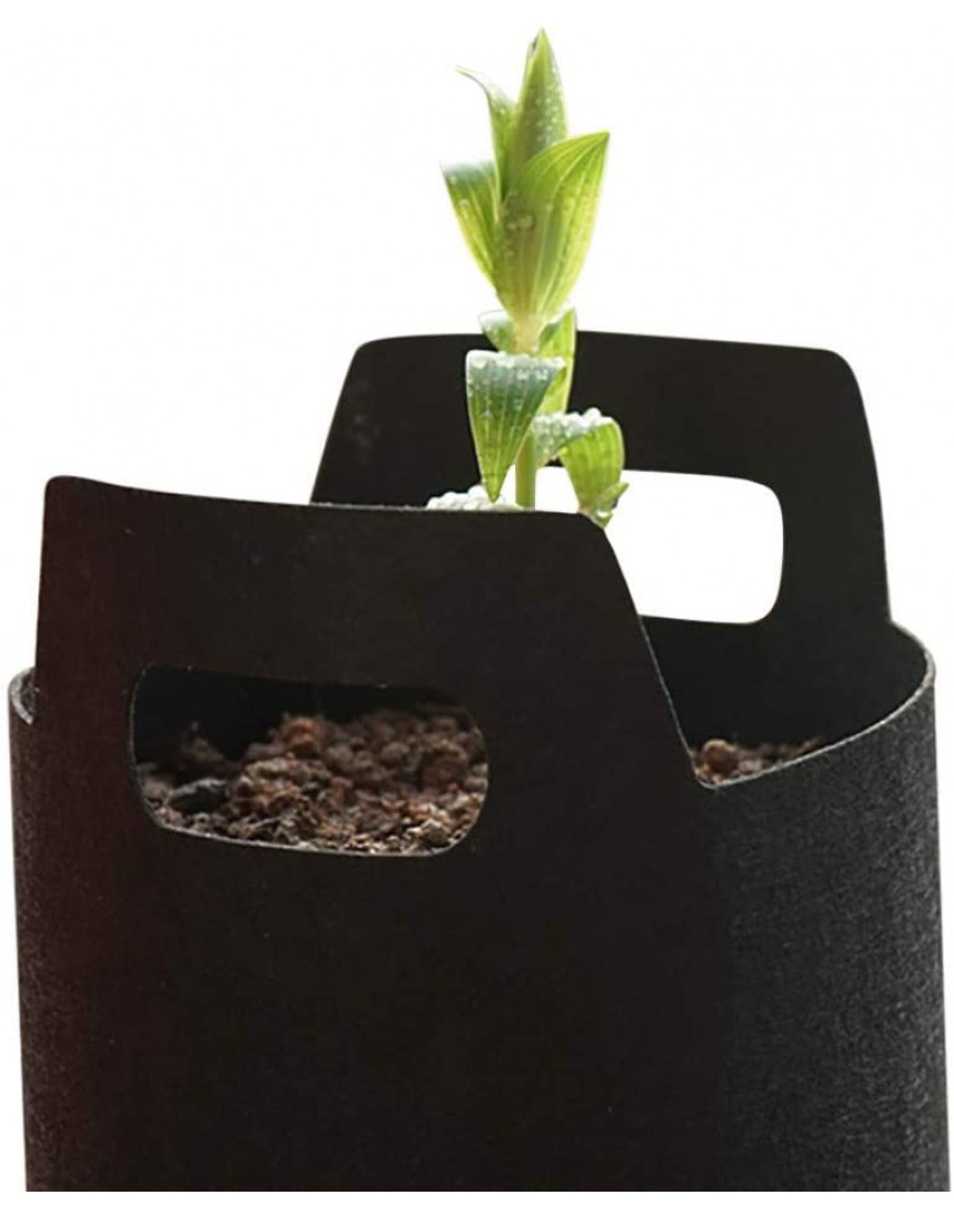 Jaoxiuozi GartengemüseKartoffel Nonwoven Planter Plant Cloth Bag Pot Bag Bags Patio Rasen & Garten Samen Vierblättrig Black One Size - BMVDE299