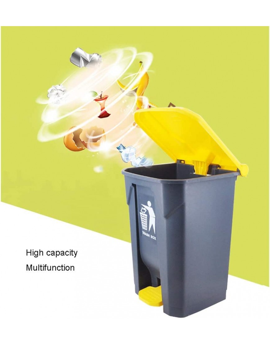 ZHANGJINYISHOP2016 Abfalleimer für den Außenbereich Kunststoff für Garten Terrasse Park Grau Gelb Größe: 45 Liter - BESVBMK6