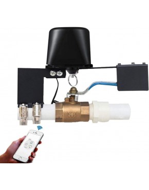 Intelligentes Wasser- Gasventil Bluetooth Sprache WLAN-Steuerung Wasserabsperrventil kabellos Smart-Ventil kompatibel mit Alexa und Google für Küche Garten Bauernhof EU - BUKYKW8W