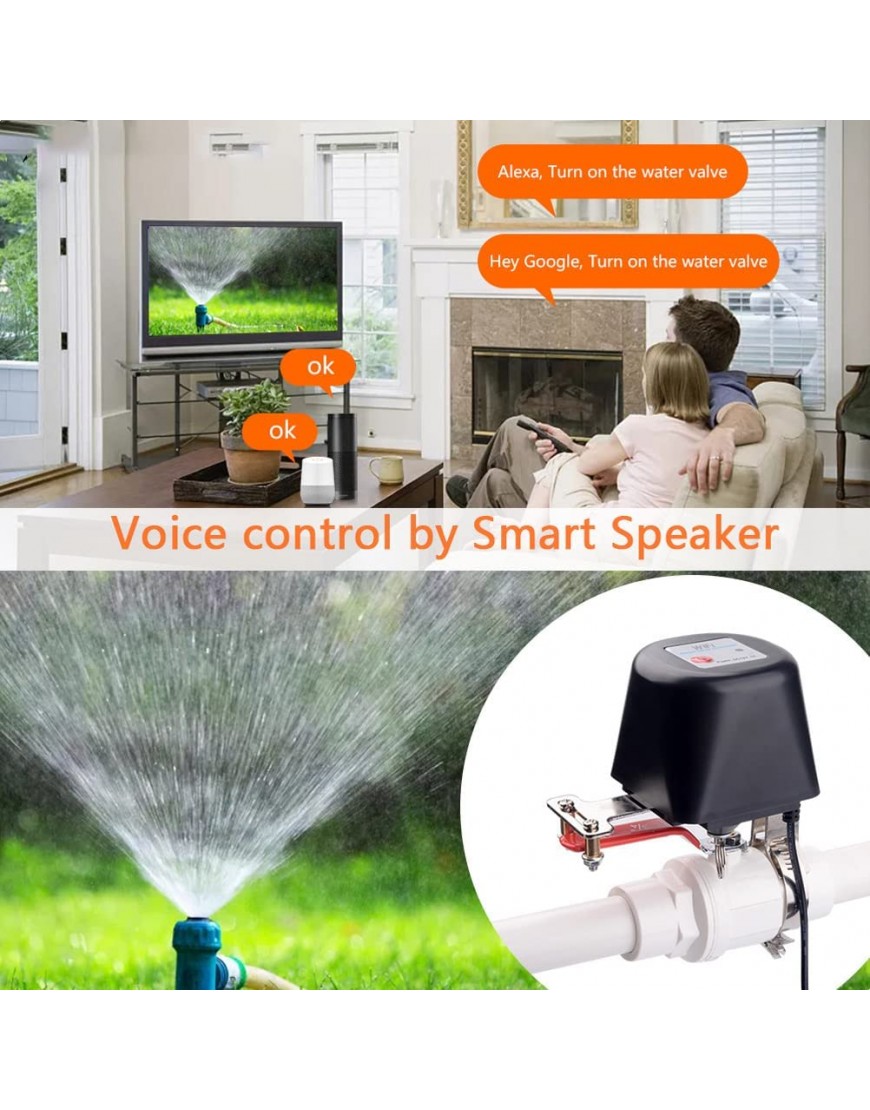 Mify Smart Wasserventil kompatibel für Google Voice Control WiFi Smart Wasser Gas Ventil Garten Gemüse Bauernhof Wasser Off Bewässerung Controller - BLDDI5KJ