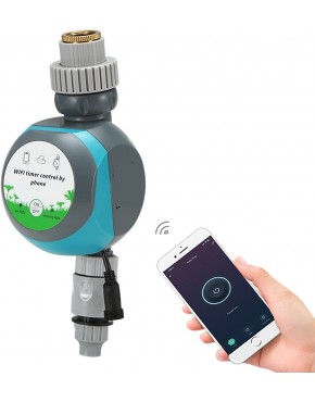 MYYKHFF Intelligentes WiFi-Wasserventil Smart WiFi-Bewässerungswasser-Timer-Controller-Mobiltelefon-Fernzugriff Automatischer Bewässerungszeitgeber-drahtloser Garten programmierbar Sprinklersteuerung - BHJTXJVW