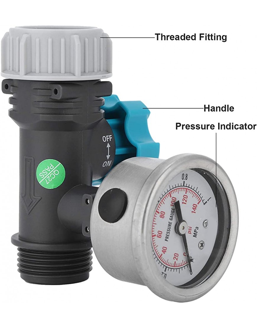 Wasserdruckventil G3 4in Einstellbares Wasserdruckregelventil mit Manometer Bewässerungsregler für den Garten geeignet für den Garten - BQUPJ4JA