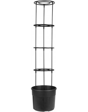 Kreher Tomatentopf Anzuchttopf mit Rankhilfe in Anthrazit. Durchmesser 40 cm und 28 Liter Volumen. Top für Garten Terrasse und Balkon! - BVUHM4A5
