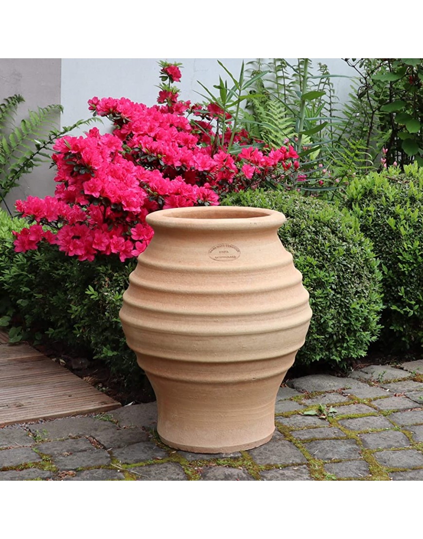 Palatina-Keramik | frostfeste Amphore Pflanzgefäß aus Terracotta | 35 cm | Pflanzkübel Blumentopf für Garten Balkon Agave - BJUMOQE6
