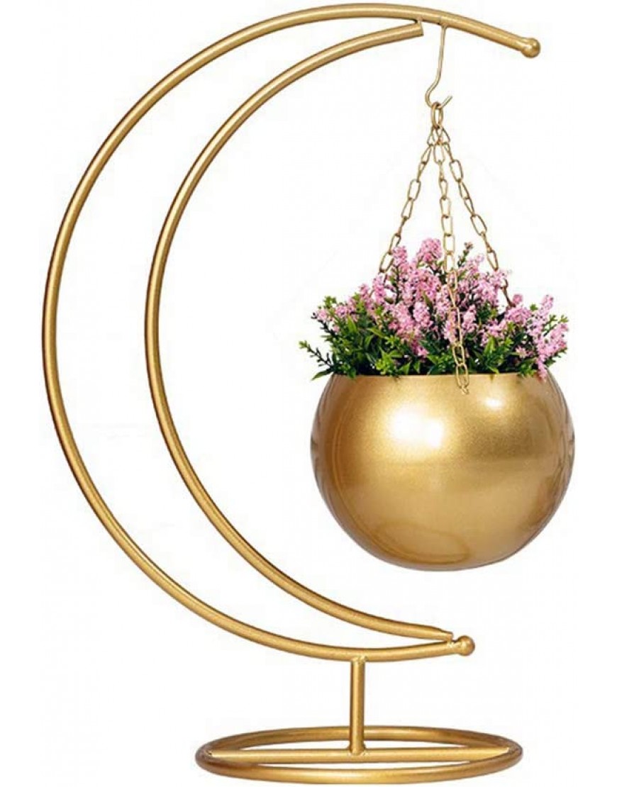 LDIW Blumenständer Blumentöpfe Regal PflanzenstäNder aus Metall für innen und außen Garten Balkon,Gold,22.5x51.5cm - BSBOC7EN