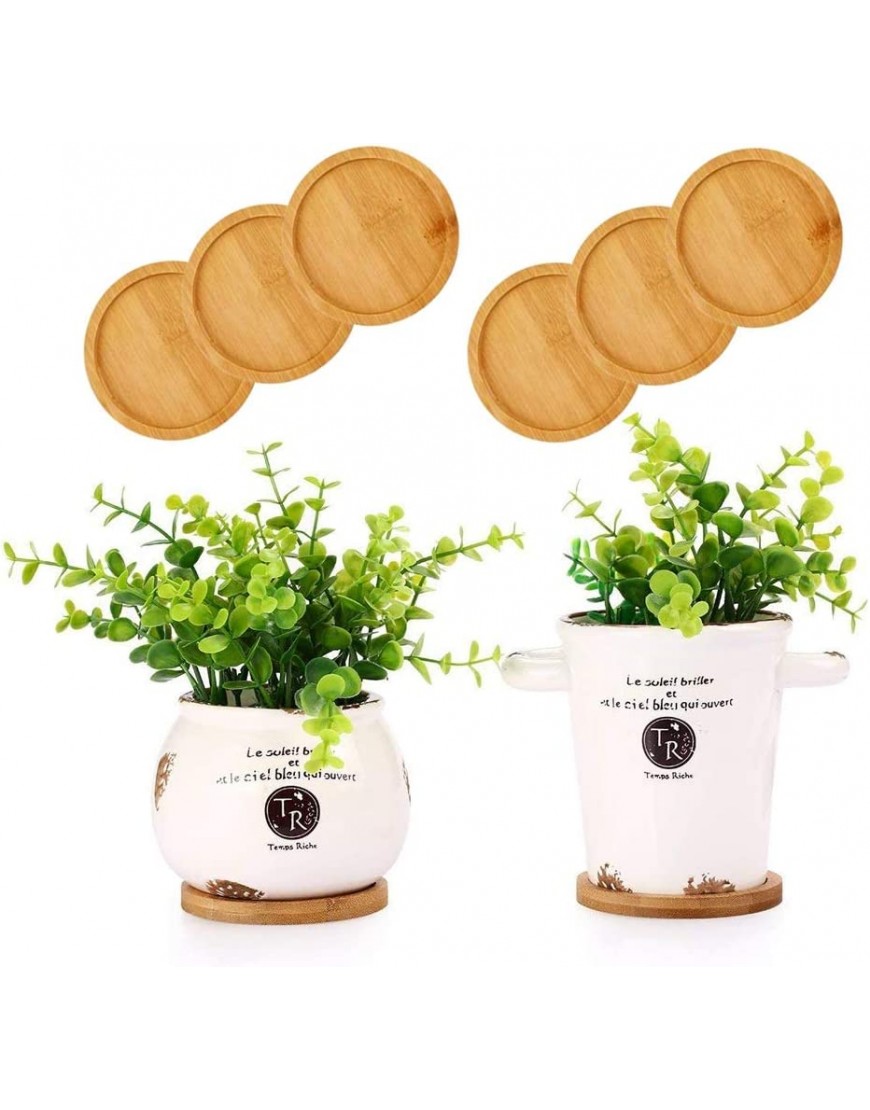 N A 6 Stück Blumentopf-Tropfschalen Pflanzen-Untersetzer Blumentopf-Container Pflanzgefäß für drinnen und draußen Garten - BISZAQDV
