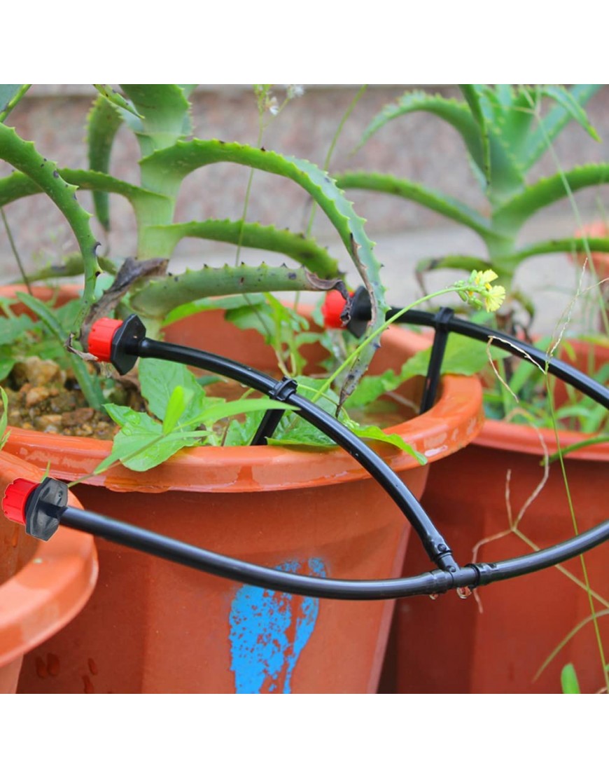 PXRLMYF 100 Stück Bewässerung Tropfer Einstellbare Micro Drip,Tropfbewässerung Verstellbar für Rasen Garten Blumenbeet Gemüsegarten,Rot - BOTOL5WJ