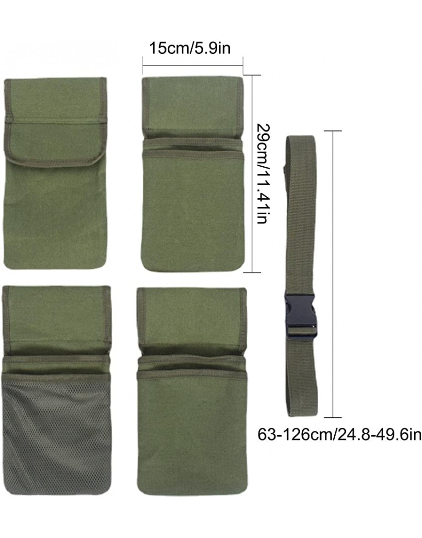 Richolyn Werkzeugtasche für den Garten | Werkzeuggürteltaschen mit 4 Taschen,Multifunktions-Gürteltasche aus Segeltuch Werkzeuggürteltasche Aufbewahrungstasche für Gartengeräte - BRZRADN4
