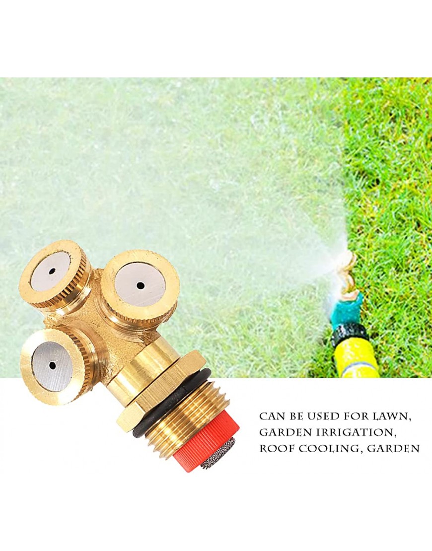 3 Loch Messing Spray DüSe,Messing Spray NebeldüSe Landwirtschaftlichen,für GartengeräTe BewäSserung Landwirtschaft Rasen Spray DachküHlung 2 StüCke - BTEVGKHV