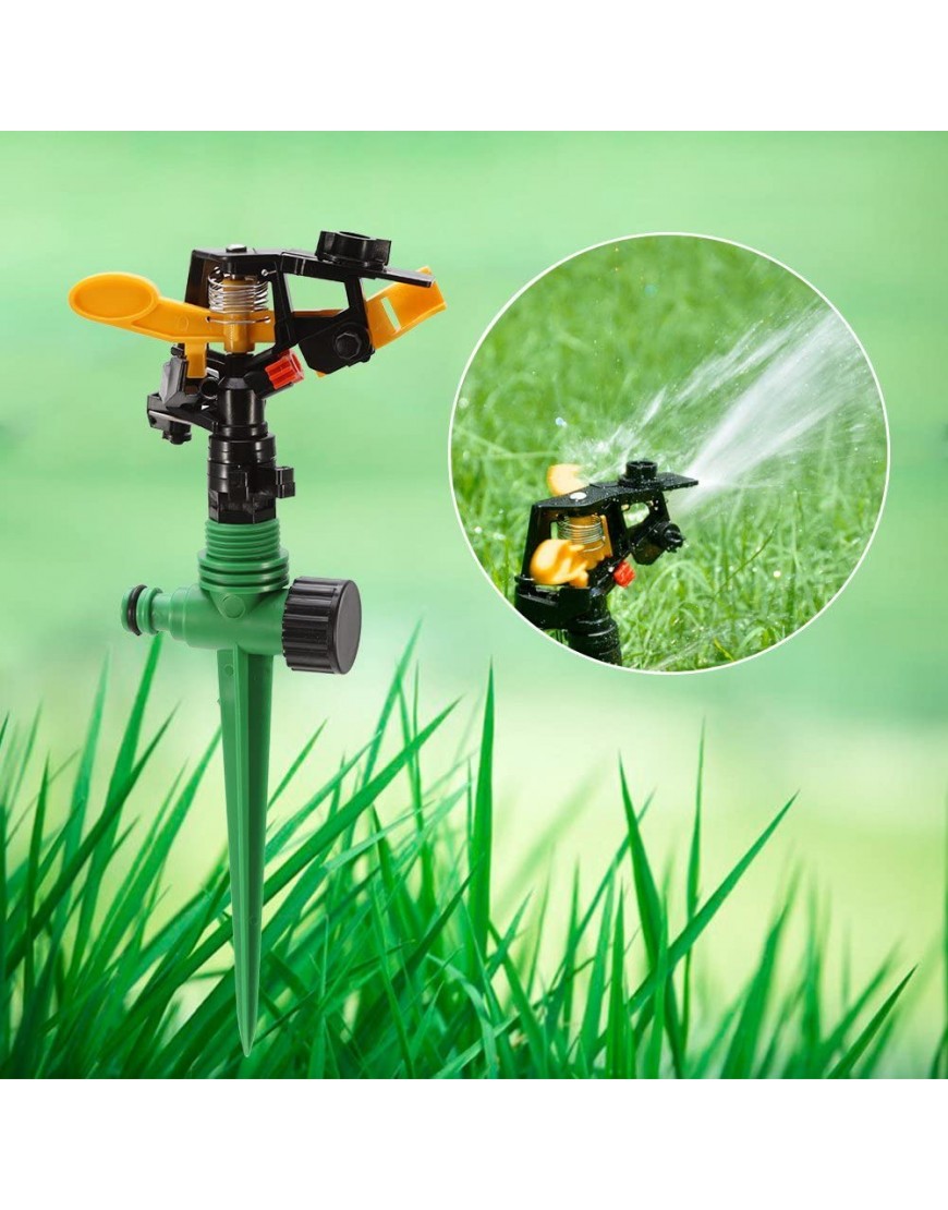 Kuuleyn Rasensprenger Sprinkler für den Garten 360 ° drehbarer Wassersprüher Garten Yard Bewässerung Bewässerung kreisförmige Rasensprenger im Freien - BIJDWK21