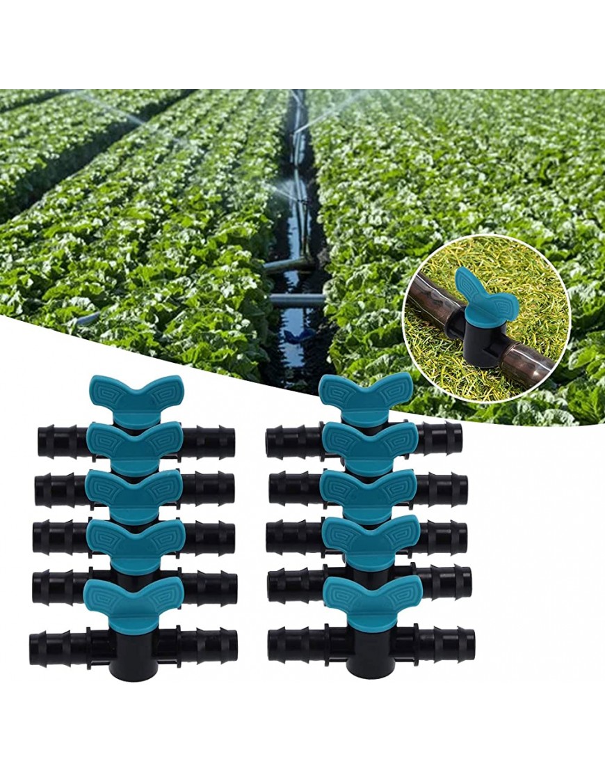 LIUTT Bewässerungsventil 50 STÜCKE Tropfbewässerung Absperrventil Doppelbarbed Kugelhahn für landwirtschaftlichen Garten - BOXIC2E6