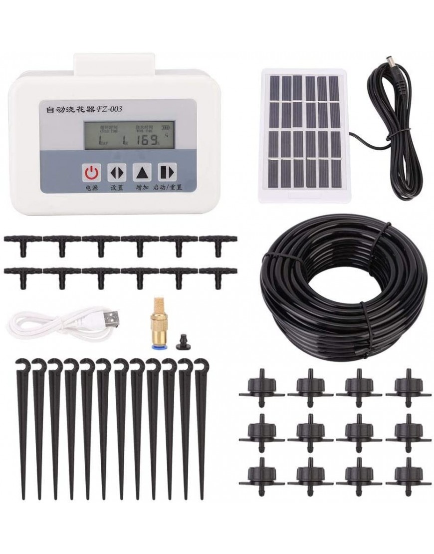 Solares Wasserbewässerungssystem USB-Aufladung Timer-Set für automatische Selbstbewässerungsanlagenwith solar panel - BLWPKV4B