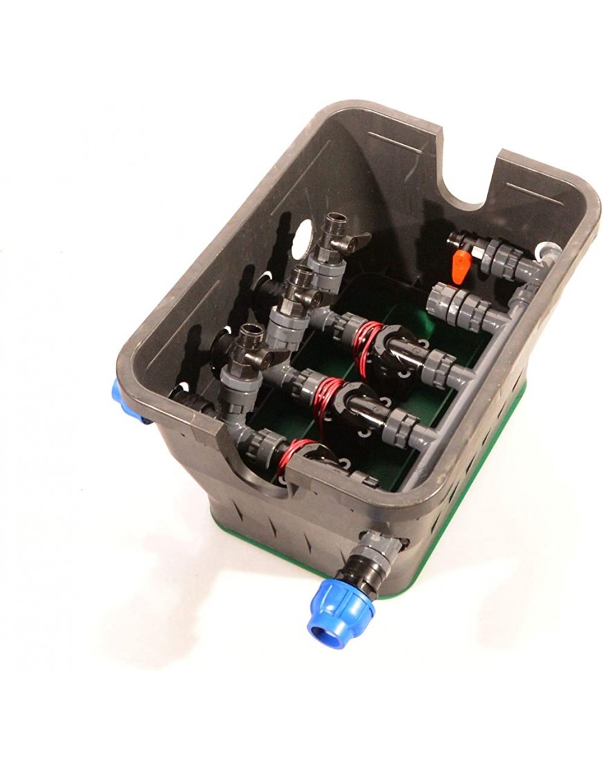 Ventilbox ECO 3 x Hunter PGV-100 MM Magnetventil 3 Zonen mit 32 mm 1 Anschlüssen für PE-Rohr Bewässerung. 24VAC Ventilverteilung DVS-Beregnung - BNXBKV22